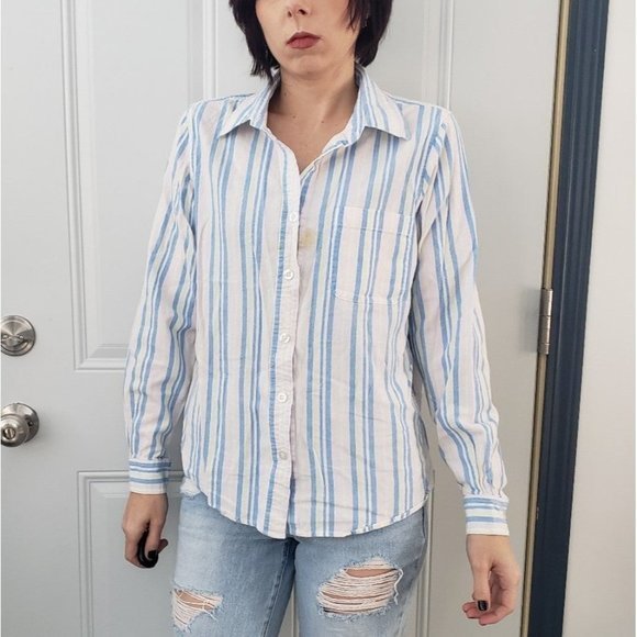Vintage 90s Striped Button‎ Down - Picture 1 of 5